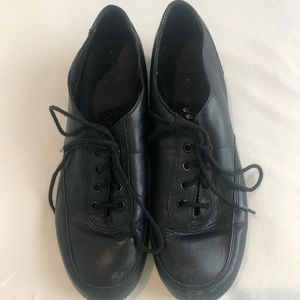 Black Dancing Fair Lace-up Leather Tap Shoes, 7.5M